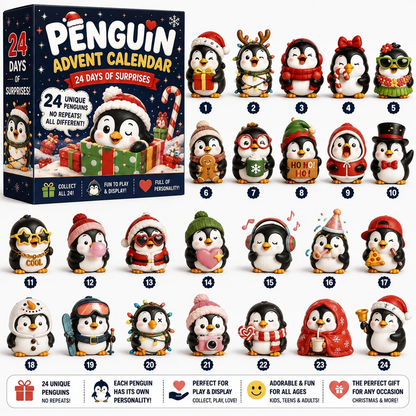 24-Day Penguin Advent Calendar – 24 Unique Collectible Penguins