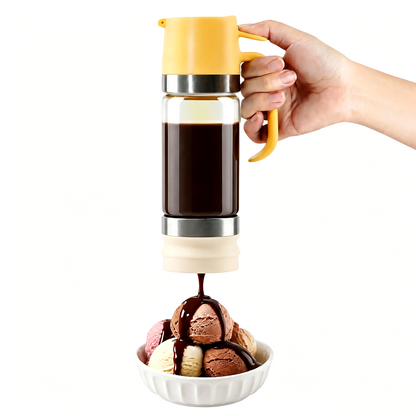 No-Drip Glass Honey Dispenser with Base