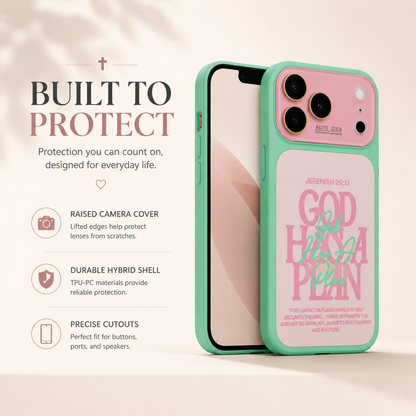 Jeremiah 29:11 God Has a Plan Christian Bible Verse Color Block Phone Case