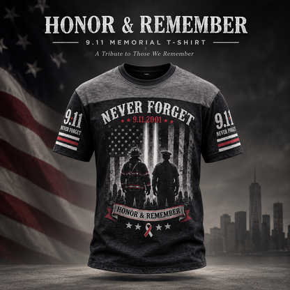 Never Forget Printed Crew Neck T-shirt
