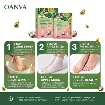 3-Piece Foot Peel Mask-Deep Exfoliating & Repairing