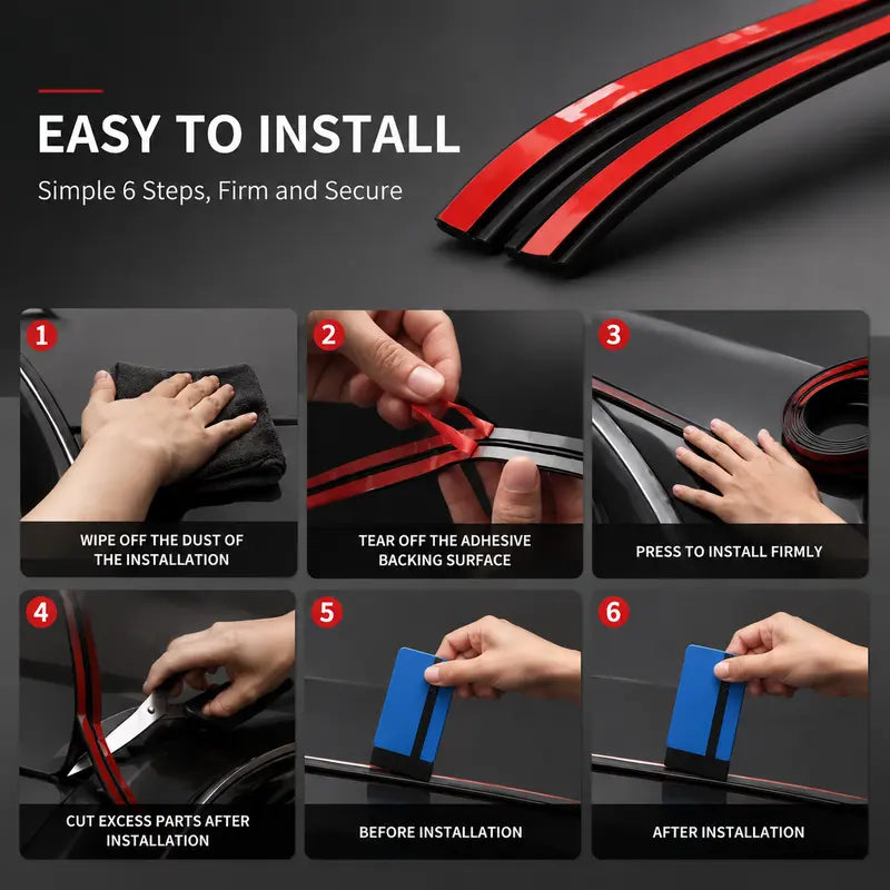 Shape Automotive Weather Stripping for Front Rear Windshield