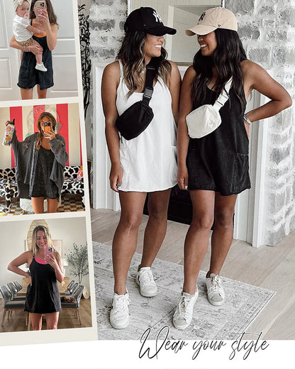 Curve-Friendly 2-in-1 Lounge Romper Dress