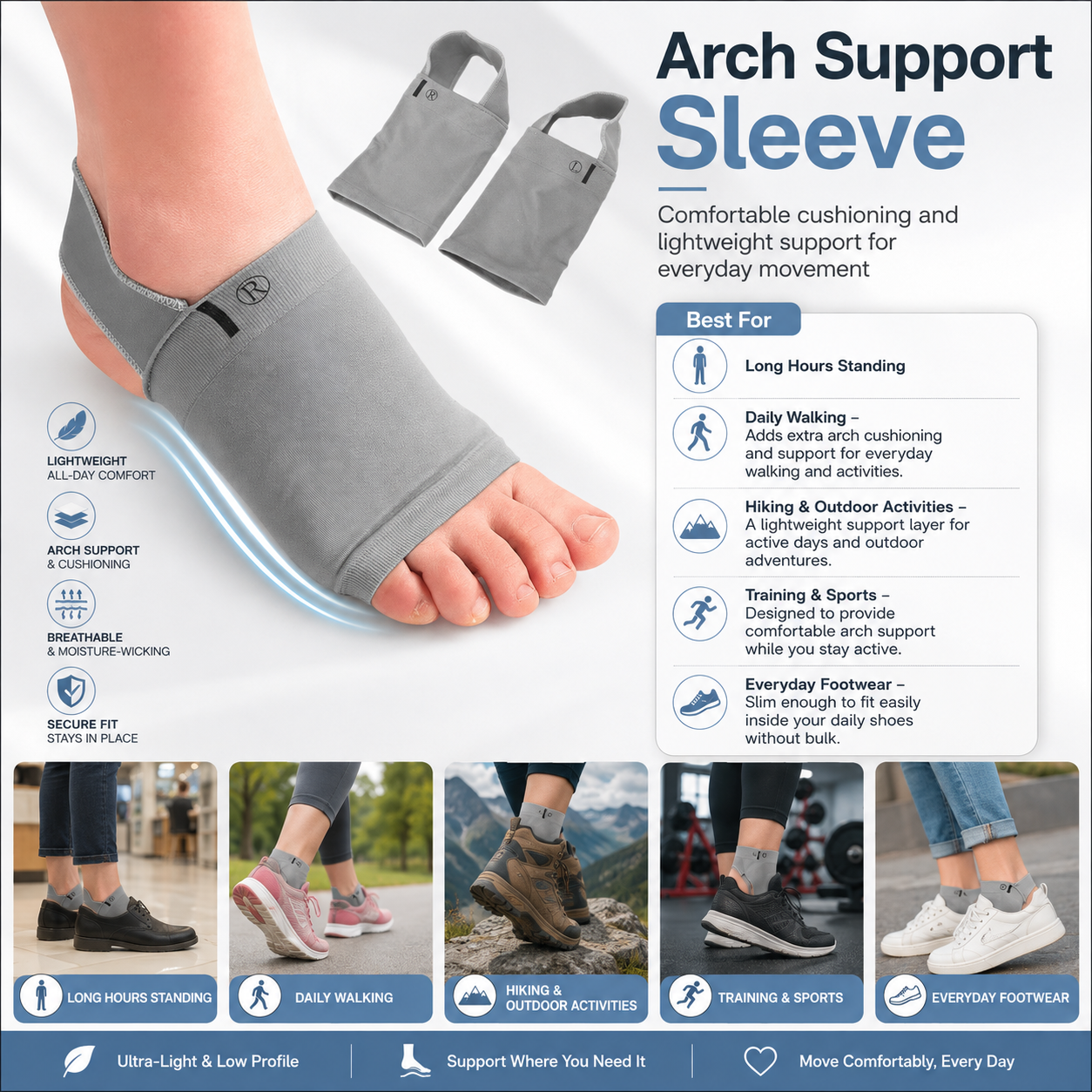 Arch Support Socks with Gel Pads for Plantar Fasciitis