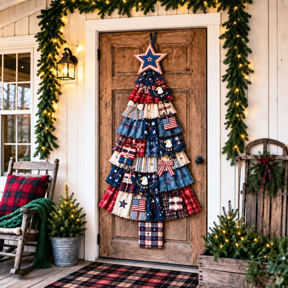 DIY Christmas Tree Door Hanging Kit – Oversized Patchwork Craft