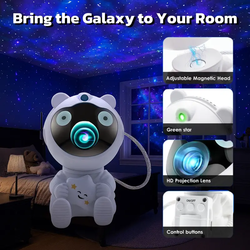 Astronaut Galaxy Projector-8-Color Nebula Star Projector