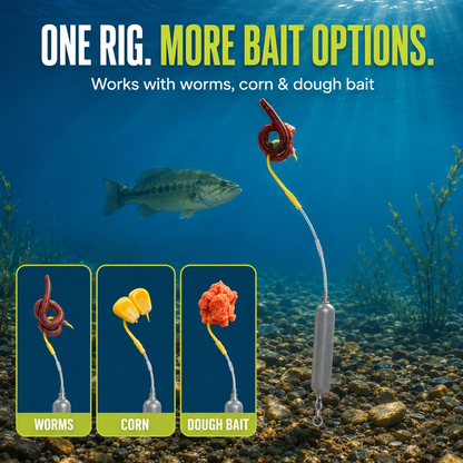 Pre-Tied Off Bottom Fishing Rig | Anti-Snag Floating Bottom Hook Leaders