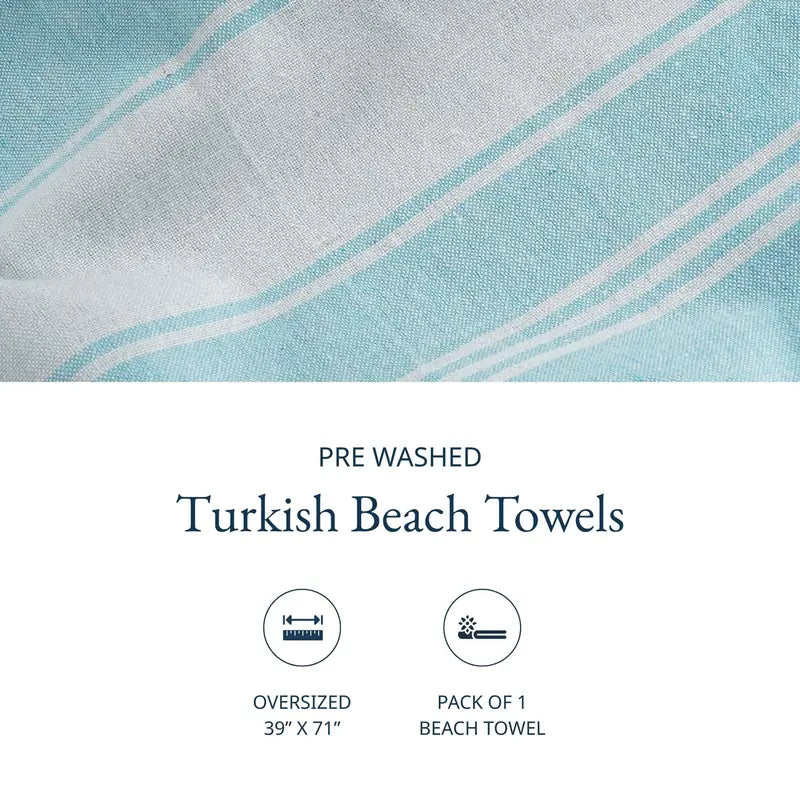 Lightweight Modern Flat-Weave Beach Towel (39"x71")
