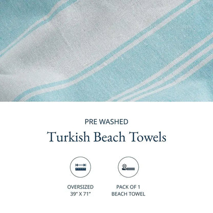 Lightweight Modern Flat-Weave Beach Towel (39"x71")