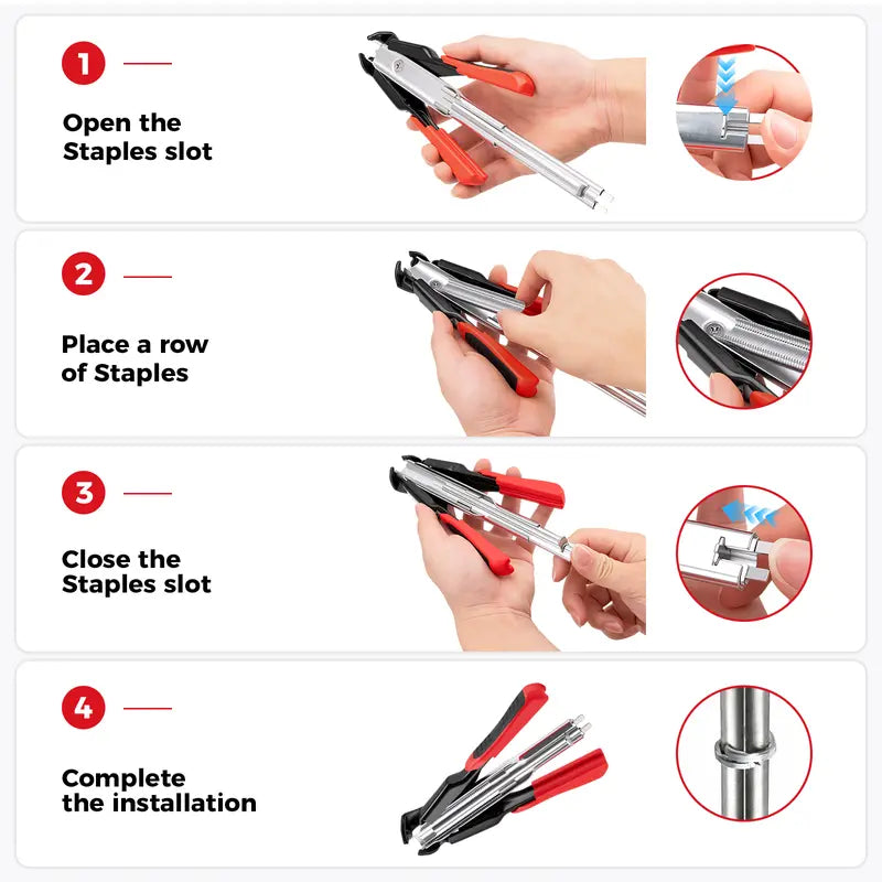100 PCS C Clips Hog Ring Pliers Kit