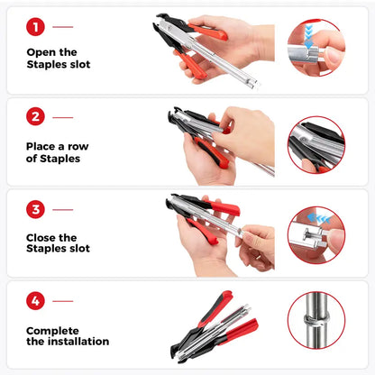 100 PCS C Clips Hog Ring Pliers Kit