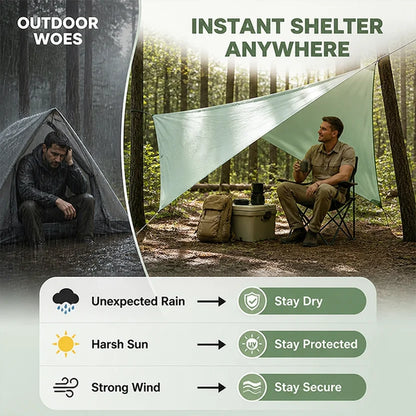 Beach Canopy Sunshade – Lightweight UV & Rain Protection