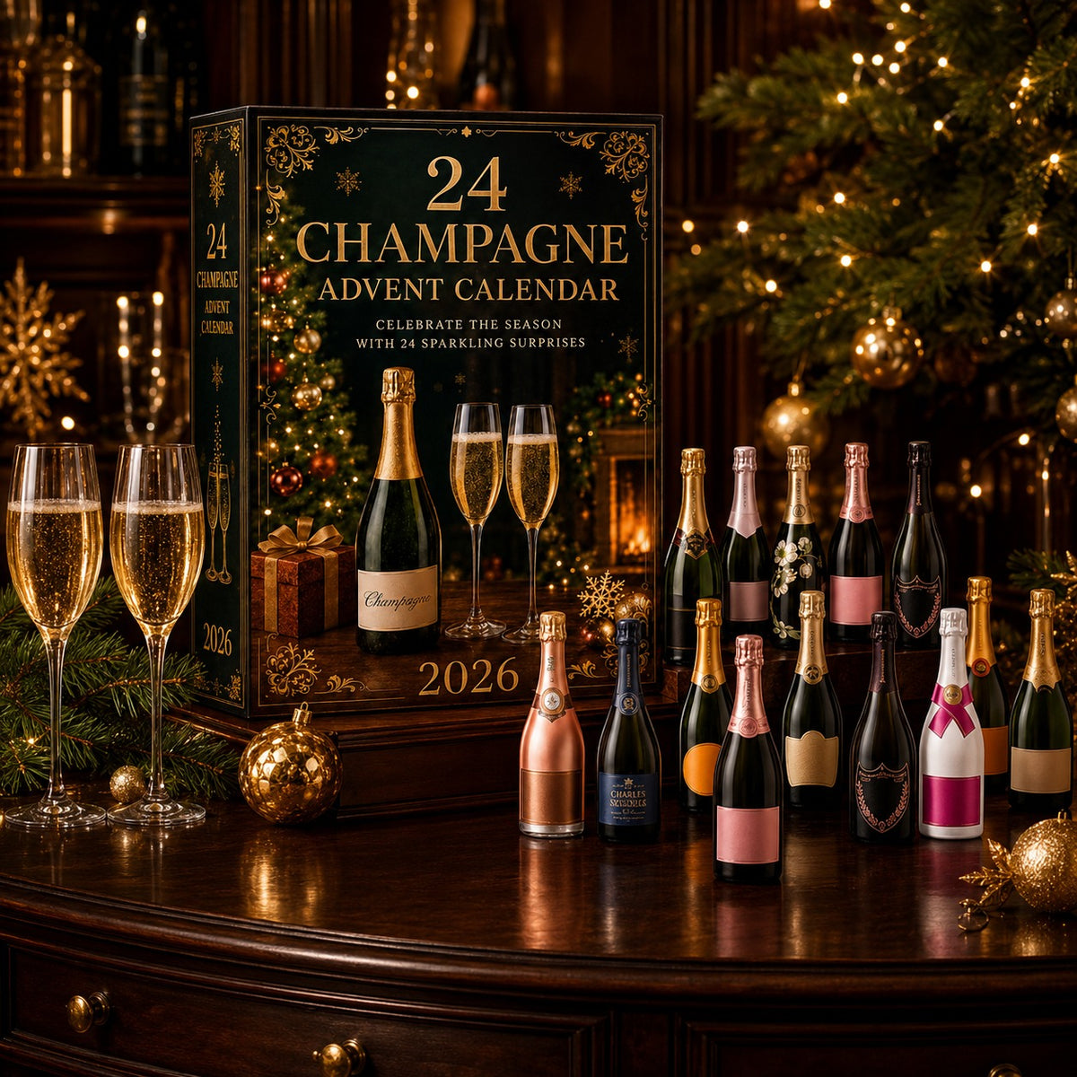 2026 Champagne Advent Calendar – 24-Day Collectible Christmas Countdown