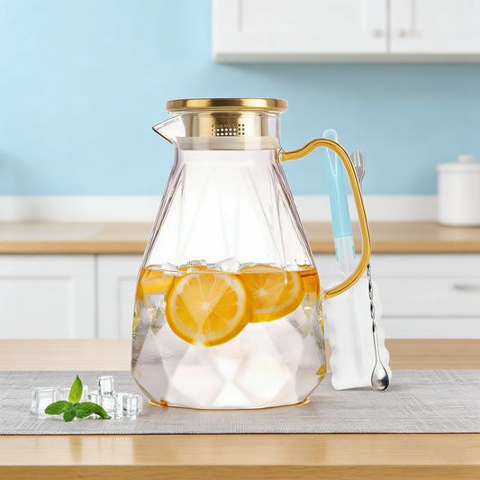 Glass Pitcher with Lid Beverage Carafe