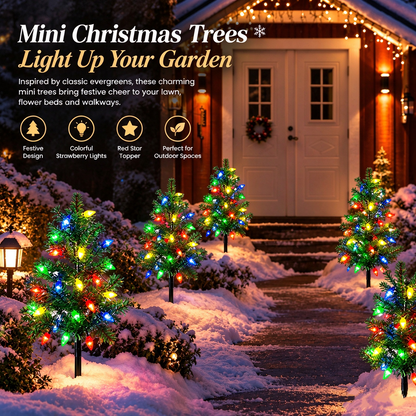 Solar Christmas Tree Lights, 2 Modes, IP65 Waterproof Outdoor Decor