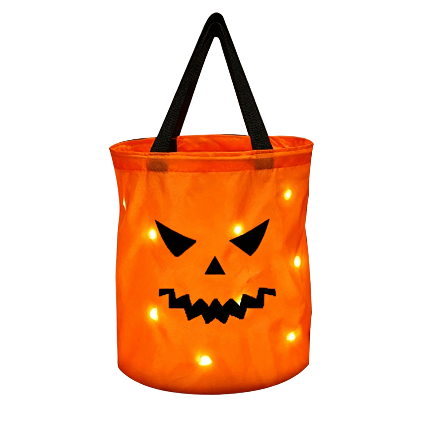 LED Light-Up Pumpkin Candy Bucket – Reusable Glow Trick-or-Treat Bag