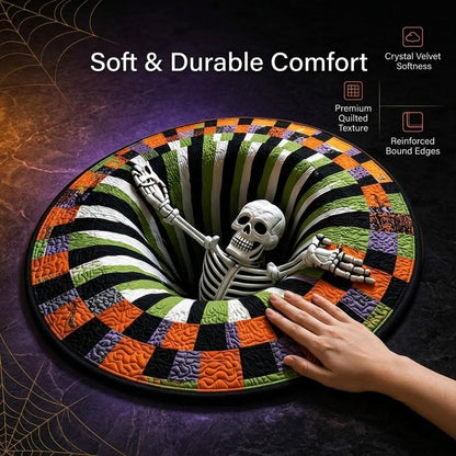 3D Halloween Optical Illusion Rug – Soft Non-Slip Round Mat