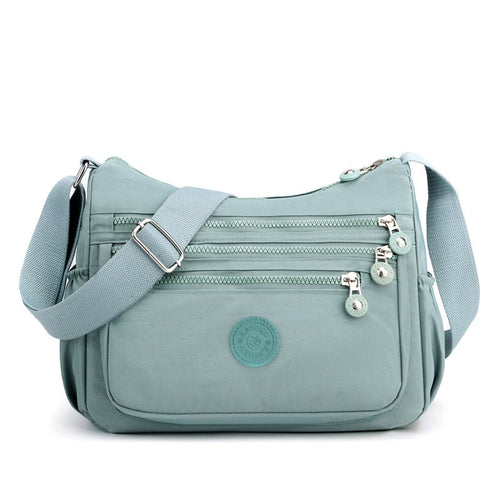 Anti-Theft Nylon Crossbody Bag for Women – Lightweight Multi-Pocket Everyday Shoulder Bag