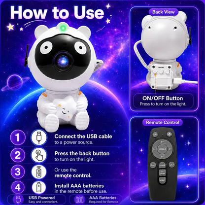 Astronaut Galaxy Projector-8-Color Nebula Star Projector