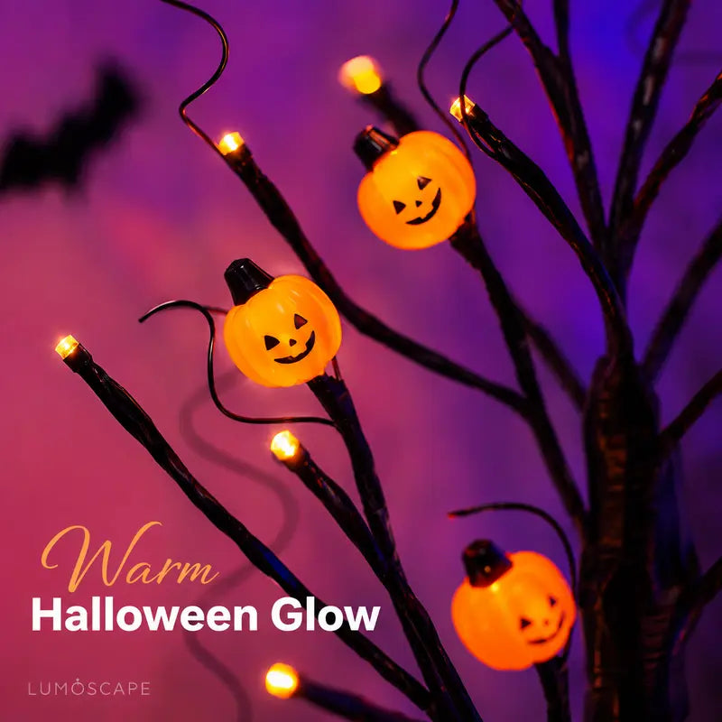 24-Inch Halloween Black Horror Tree Lights