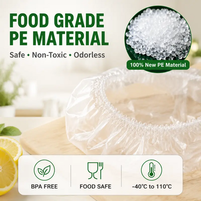 100PCS Disposable Stretch Food Covers for Bowls & Plates