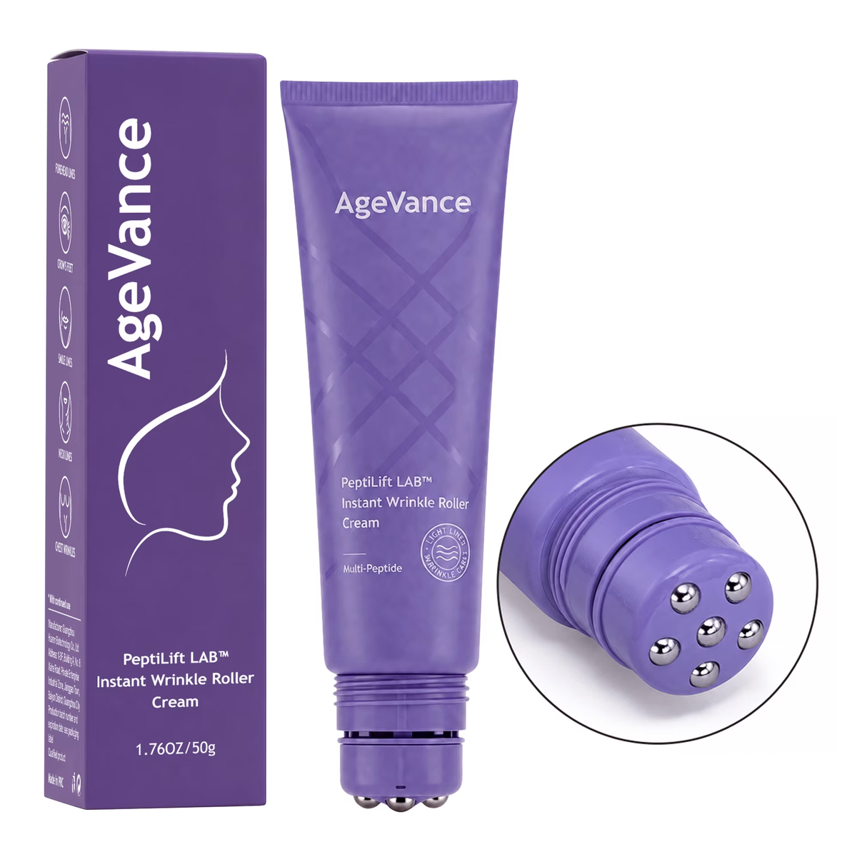 Neck Firming Cream With 6-Roller Massage – Peptide Hydration