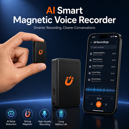 AI Smart Magnetic Voice Recorder