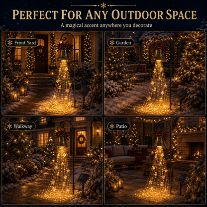 Christmas Bell Cascade Solar Yard Light