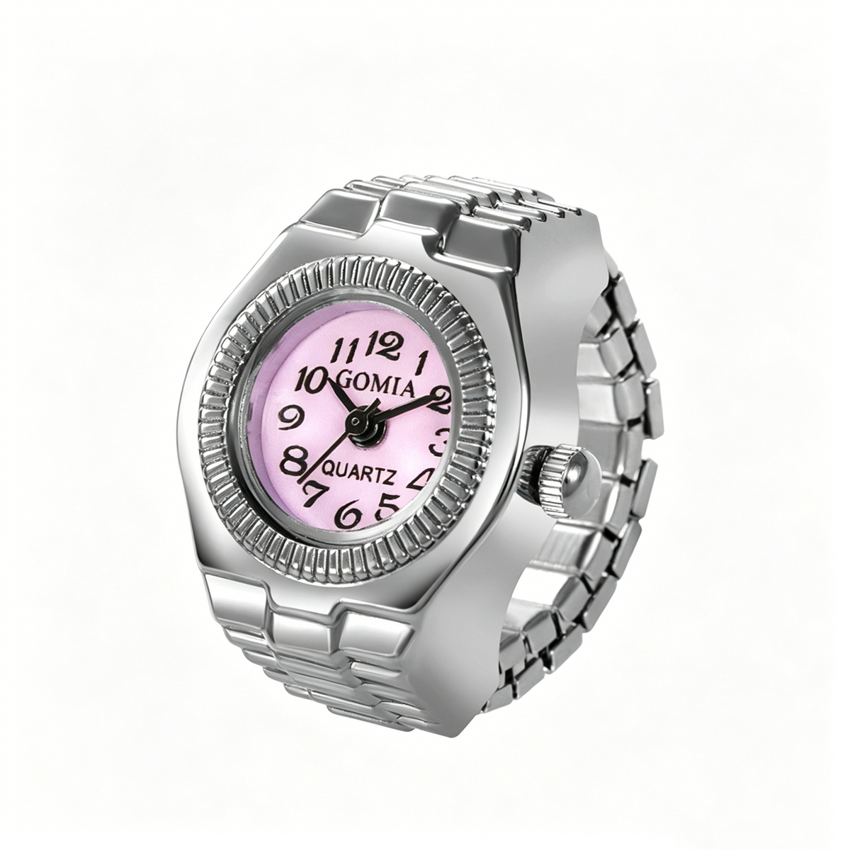 Individuality Vintage Punk Alloy Elastic Stretchy Quartz Watch Rings