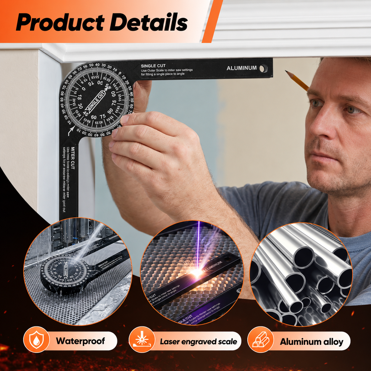 Aluminum Miter Saw Protractor