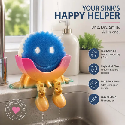 Cute Sponge Holder with Self-Draining Design (2pcs)