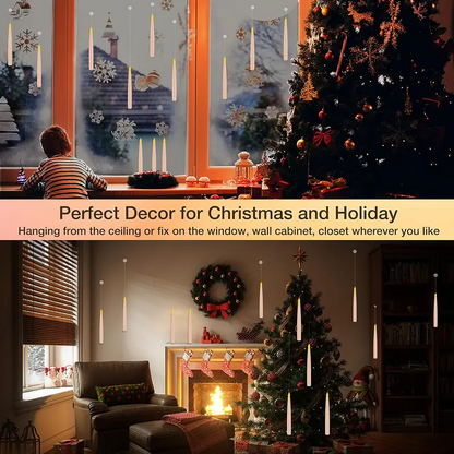 Flameless Candles with Magic Wand Remote for Christmas & Halloween Decor