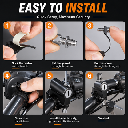 Functional Anti-theft Helmet Lock Set