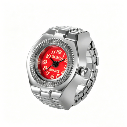Individuality Vintage Punk Alloy Elastic Stretchy Quartz Watch Rings