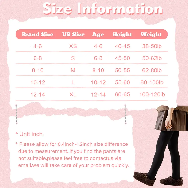 Kids Warm Thermal Winter Thick Leggings