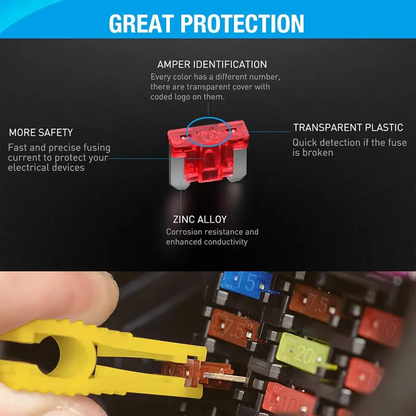 306-Pcs Zinc Alloy Automotive Blade Fuse Kit