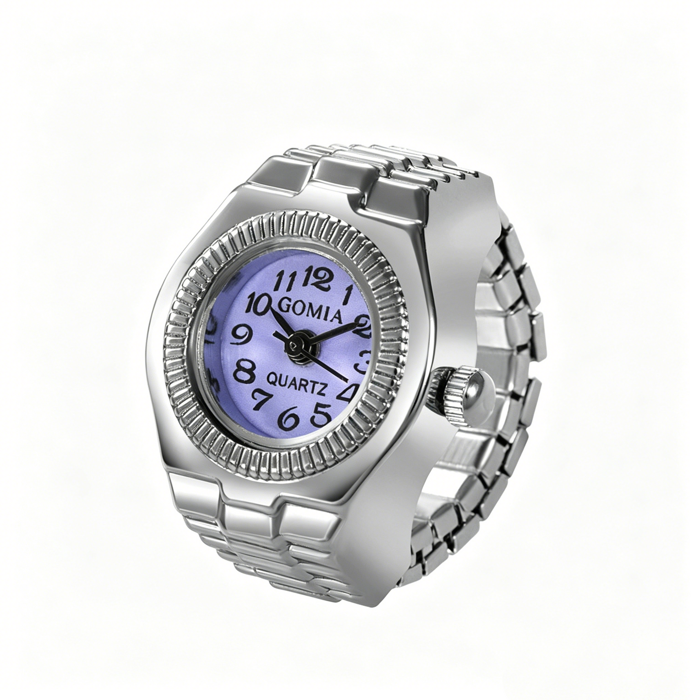 Individuality Vintage Punk Alloy Elastic Stretchy Quartz Watch Rings