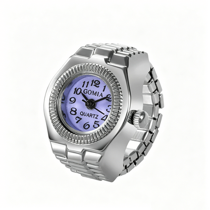 Individuality Vintage Punk Alloy Elastic Stretchy Quartz Watch Rings