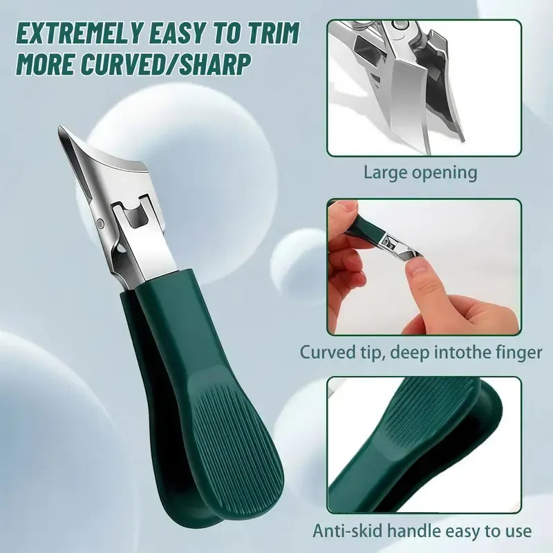 Eagle Beak Nail Care 3-Piece Kit – Clipper, Cuticle Tool & File for Thick Nails
