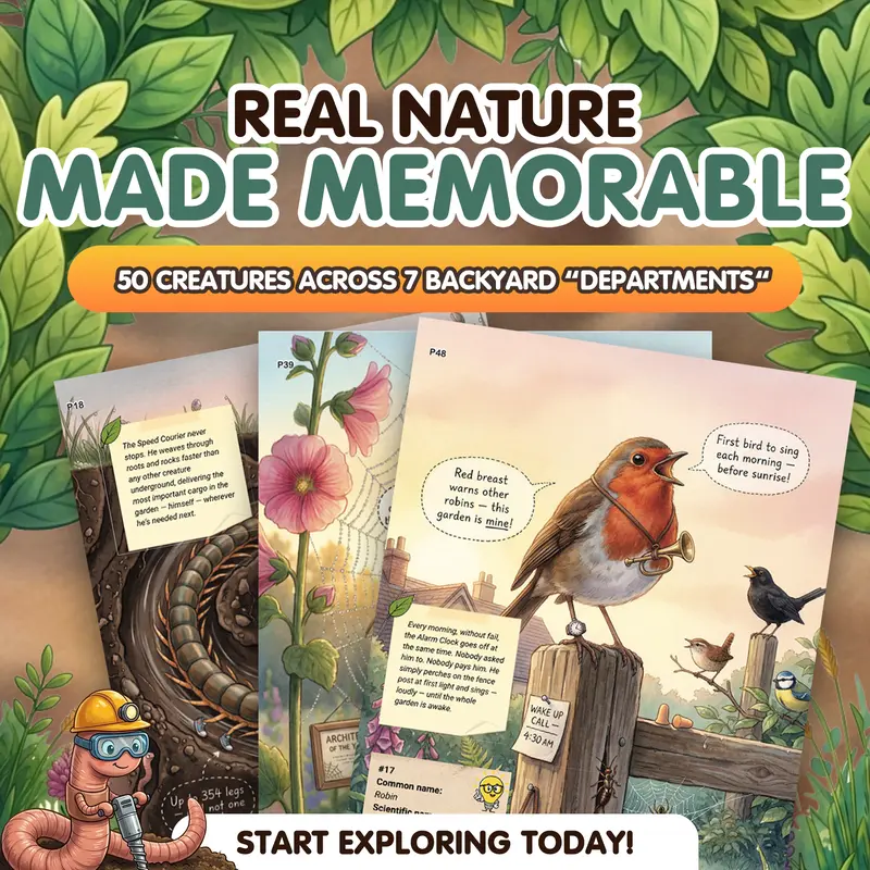 The Secret Jobs of Backyard Creatures for Kids Ages 6–10 (FULL COLOR)