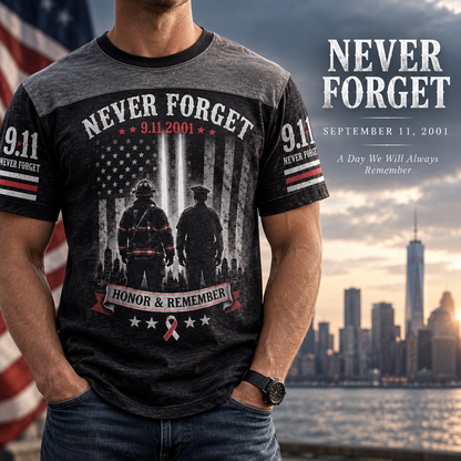 Never Forget Printed Crew Neck T-shirt