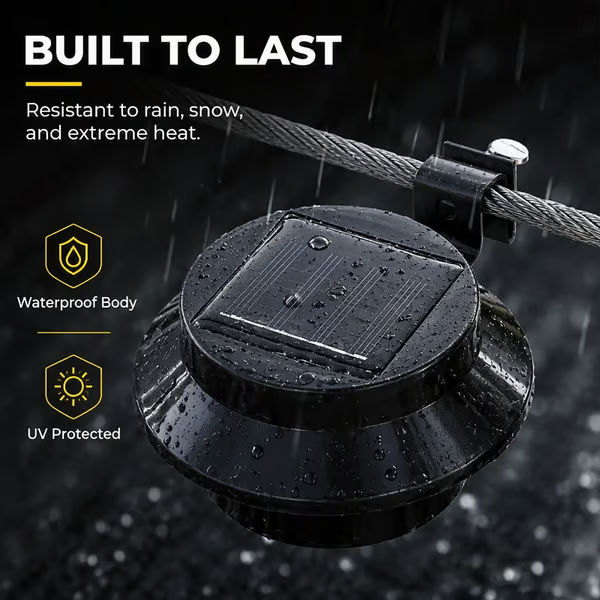 Solar-Powered Outdoor LEDs With No Mains Wiring Needed —Light Up Gutters, Fences & Garden Walls