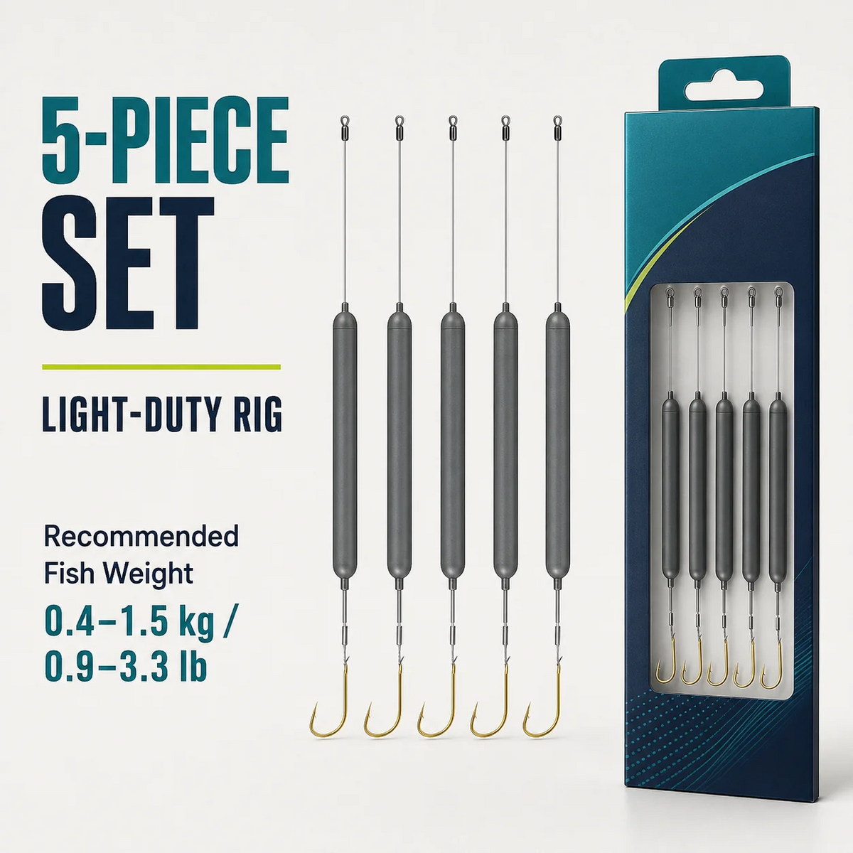 Pre-Tied Off Bottom Fishing Rig | Anti-Snag Floating Bottom Hook Leaders
