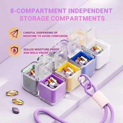 Pastel Macaron Multicolor Magic Cube Pill Storage Box
