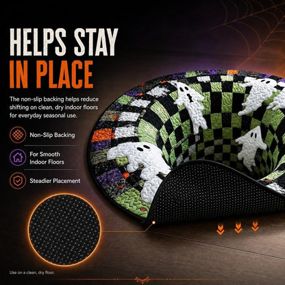 3D Halloween Optical Illusion Rug – Soft Non-Slip Round Mat