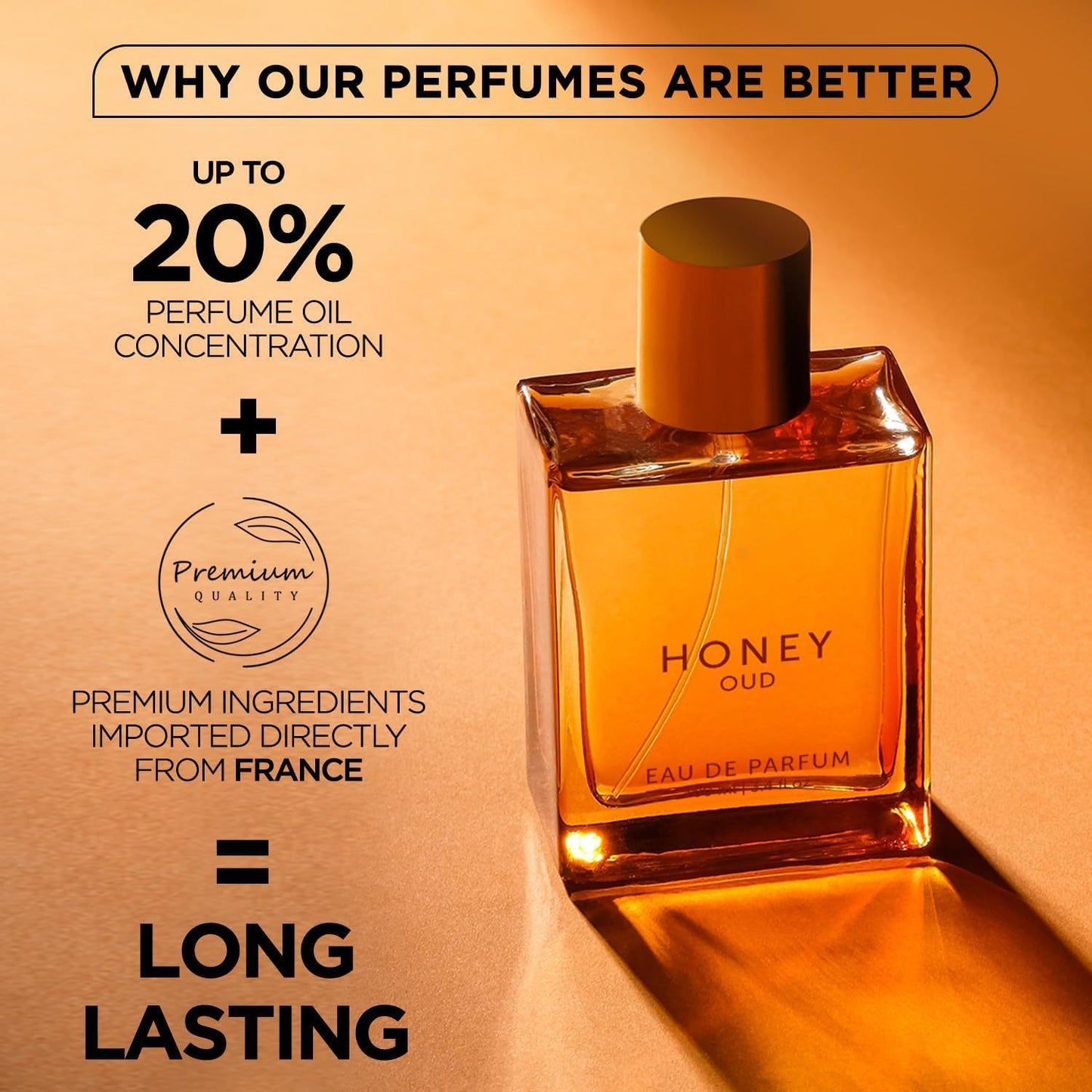 Honey Oud Eau de Parfum – Warm Floral Spice, Clean Vegan Formula, 100ml