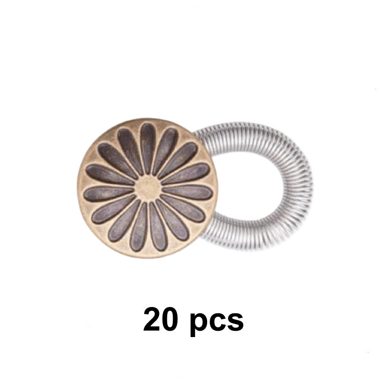 20 Pcs Metal Button Extenders – Instant Waist Expansion for Jeans & Pants