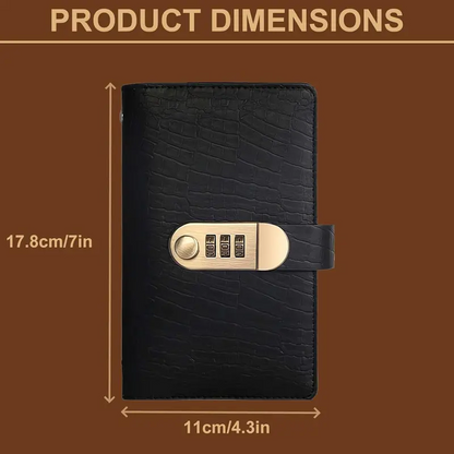 100-Pocket PU Leather Currency Album with Password Lock