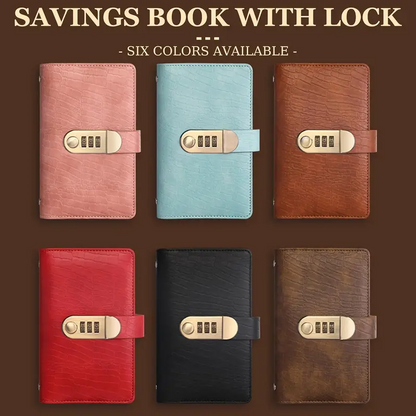 100-Pocket PU Leather Currency Album with Password Lock
