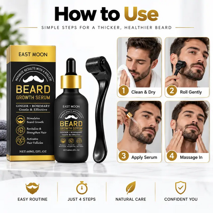 Beard Growth Kit - Beard Growth Serum & Derma Roller